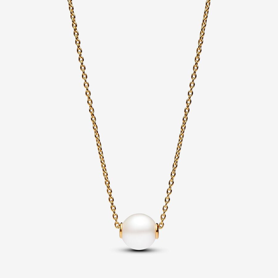 14k Gold-plated Treated Freshwater Cultured Pearl Collier Necklace - Pandora - 363167C01