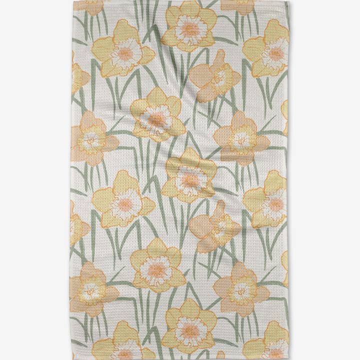 Geometry - Spring Daffodil Fields Tea Towel