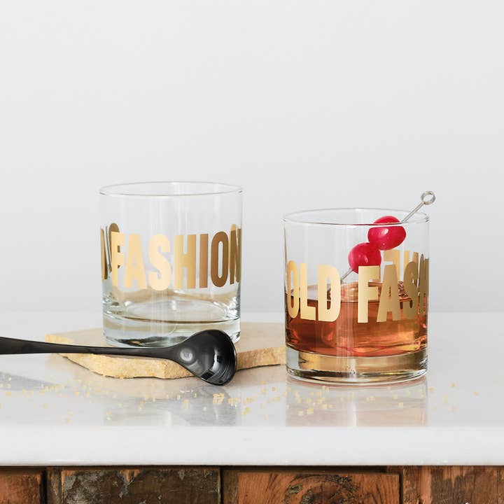 Gold Old Fashioned Rocks Glass