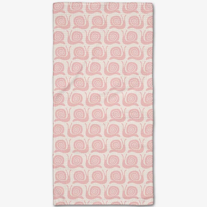 Geometry - Pink Snail Party Bar Towel
