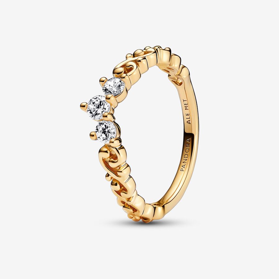 14k Gold-plated Regal Swirl Tiara Ring - Pandora - 162232C01