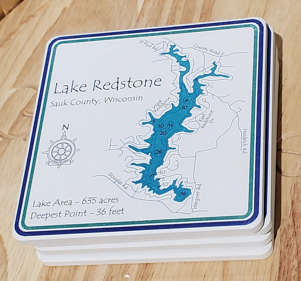 Lake Redstone Coasters (Set of 4)