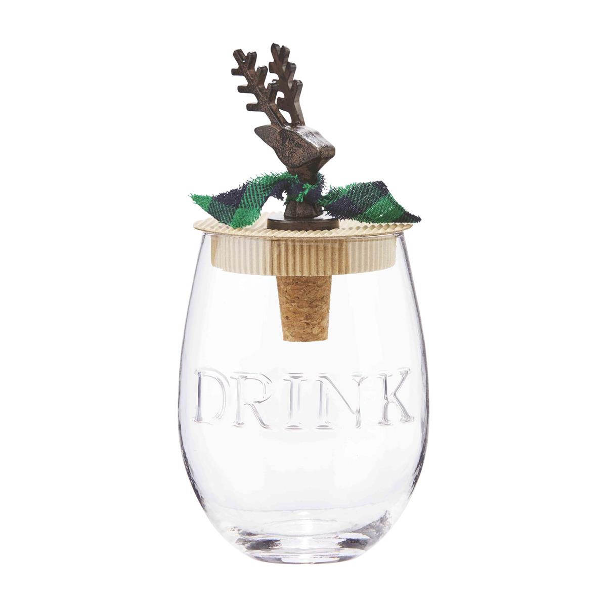 Deer Glass & Bottle Topper Set (3 Styles) Red Barn Company Store