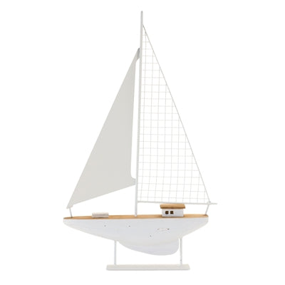 White Sailboat - 11"L x 18.25"H