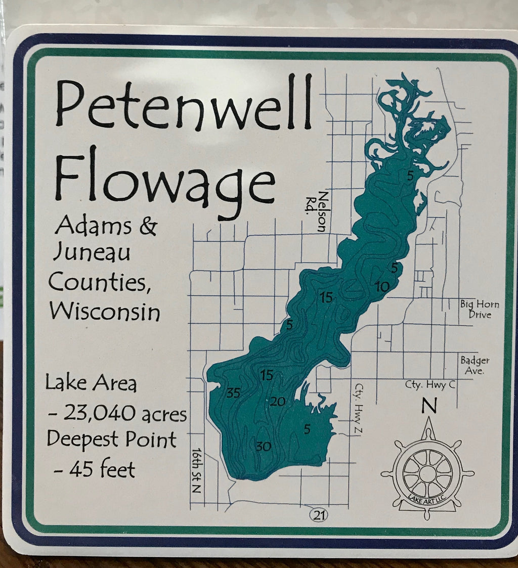 Petenwell Flowage Coasters (Set of 4)