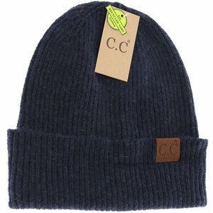 Unisex Soft Ribbed Cuff C.C Beanie HAT2075: Coco Berry