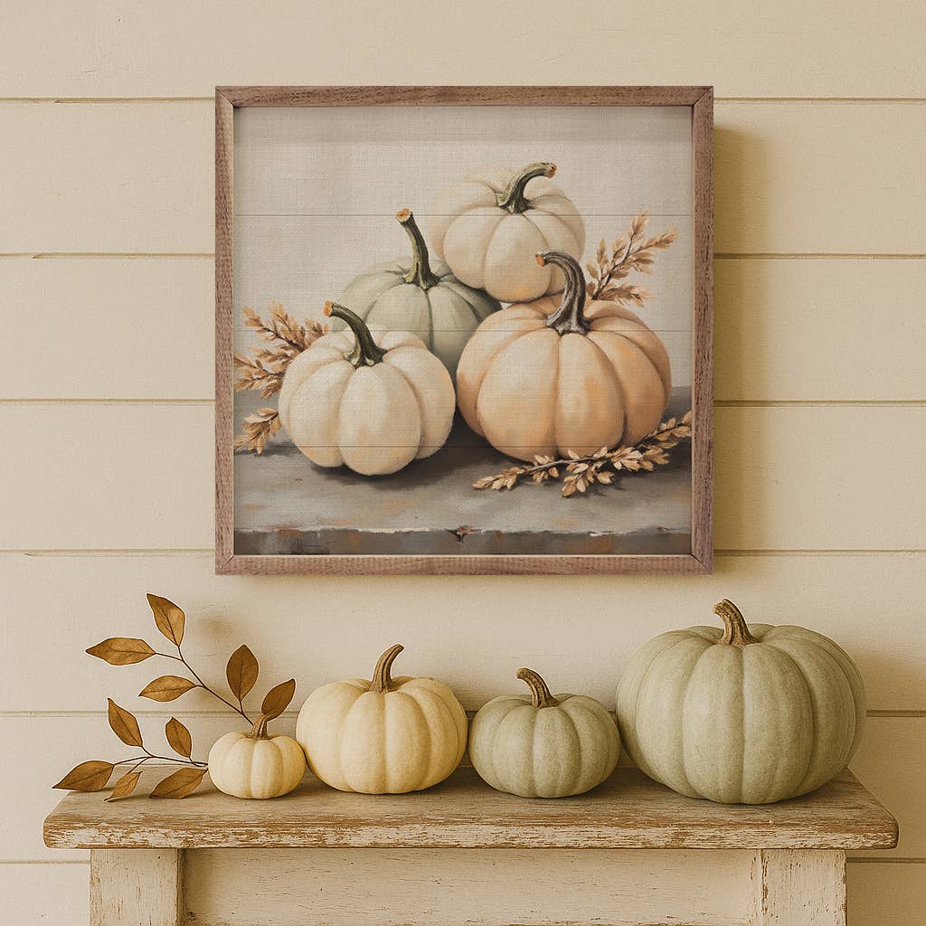 White Pumpkins Square: 8x8