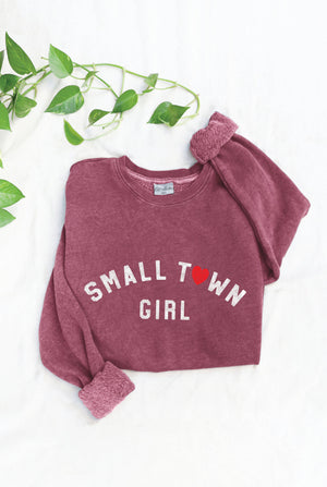 SMALL TOWN GIRL Mineral Graphic Sweatshirt: VINTAGE BLACK / L