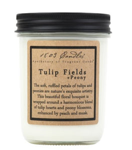 1803 Candles- 14oz Jar - Tulip Fields + Peony