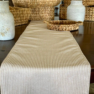 CF-3383 - Tan Corduroy Table Runnerh