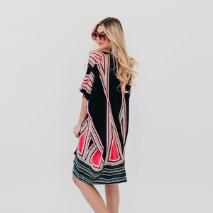 In The City Of Paradise Kimono: Black
