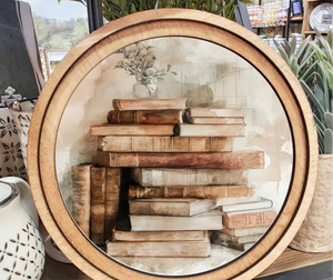 8" Round Books Art