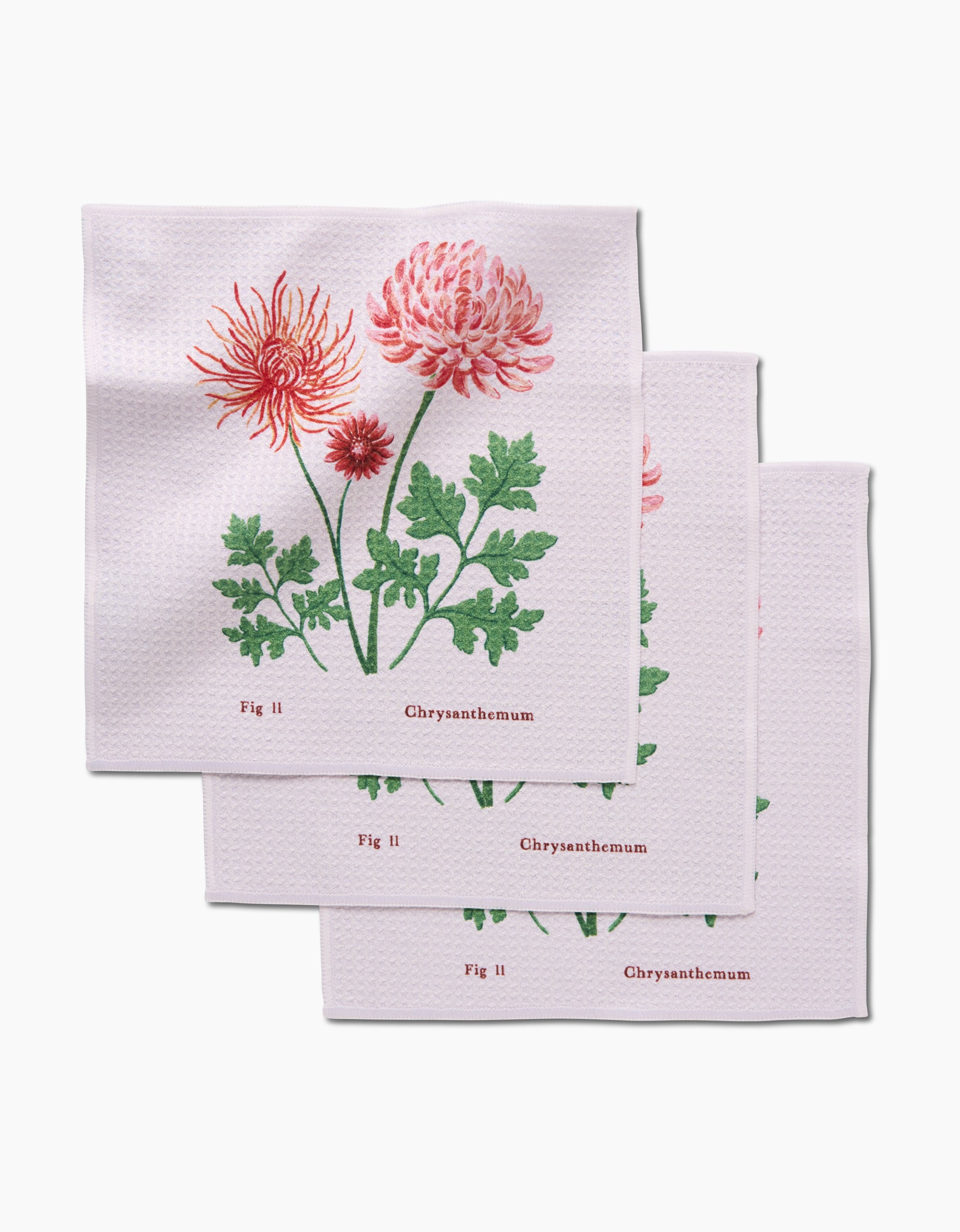 November Chrysanthemum Dishcloth Set