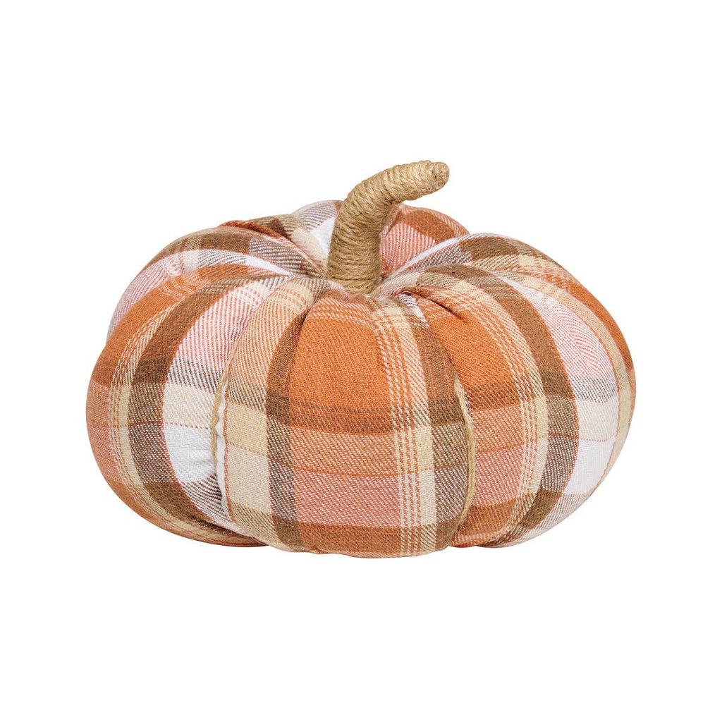 CF-3145 - Lrg. Autumn Plaid Fall Fabric Pumpkin