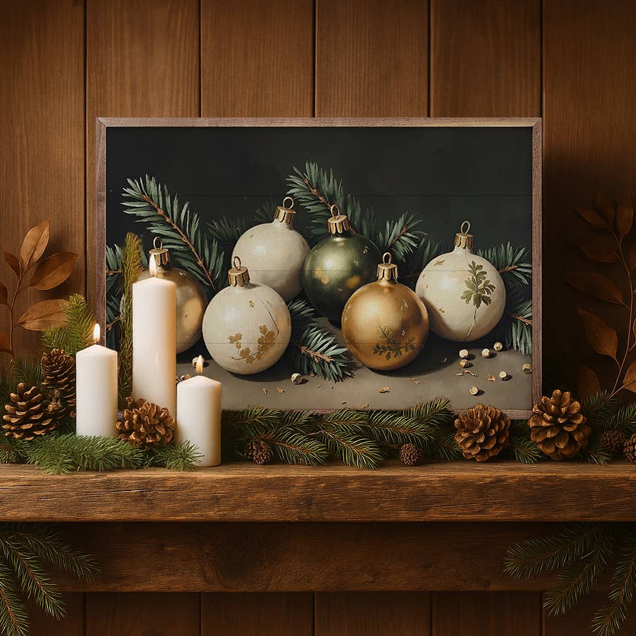 Bright Christmas Ornaments: 8x5