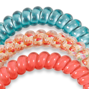 Spiral Hair Coils | Small | Coral Craze Hair Ties
