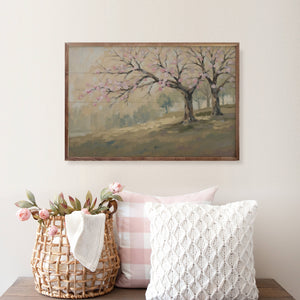 Spring Pink Blossom Tree: 16x10