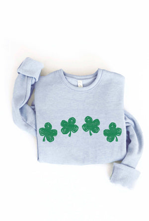 CLOVER ROW Graphic Sweatshirt: HEATHER FOREST