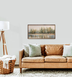 Lakeshore Trees 5 By Petals Prints Design: 36 x 18 x 1.5