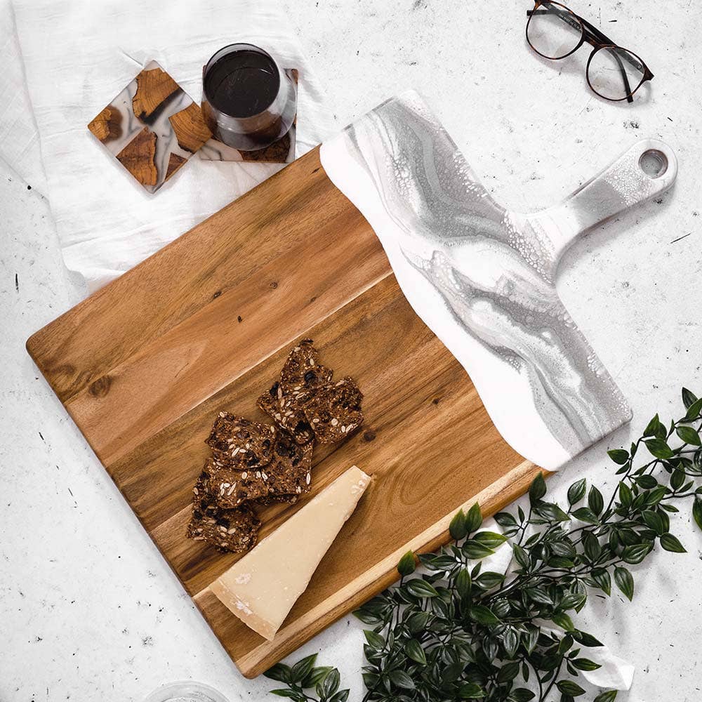 Resin Cheese Board / Charcuterie Board - Extra Large 15"x24": Northern Lights