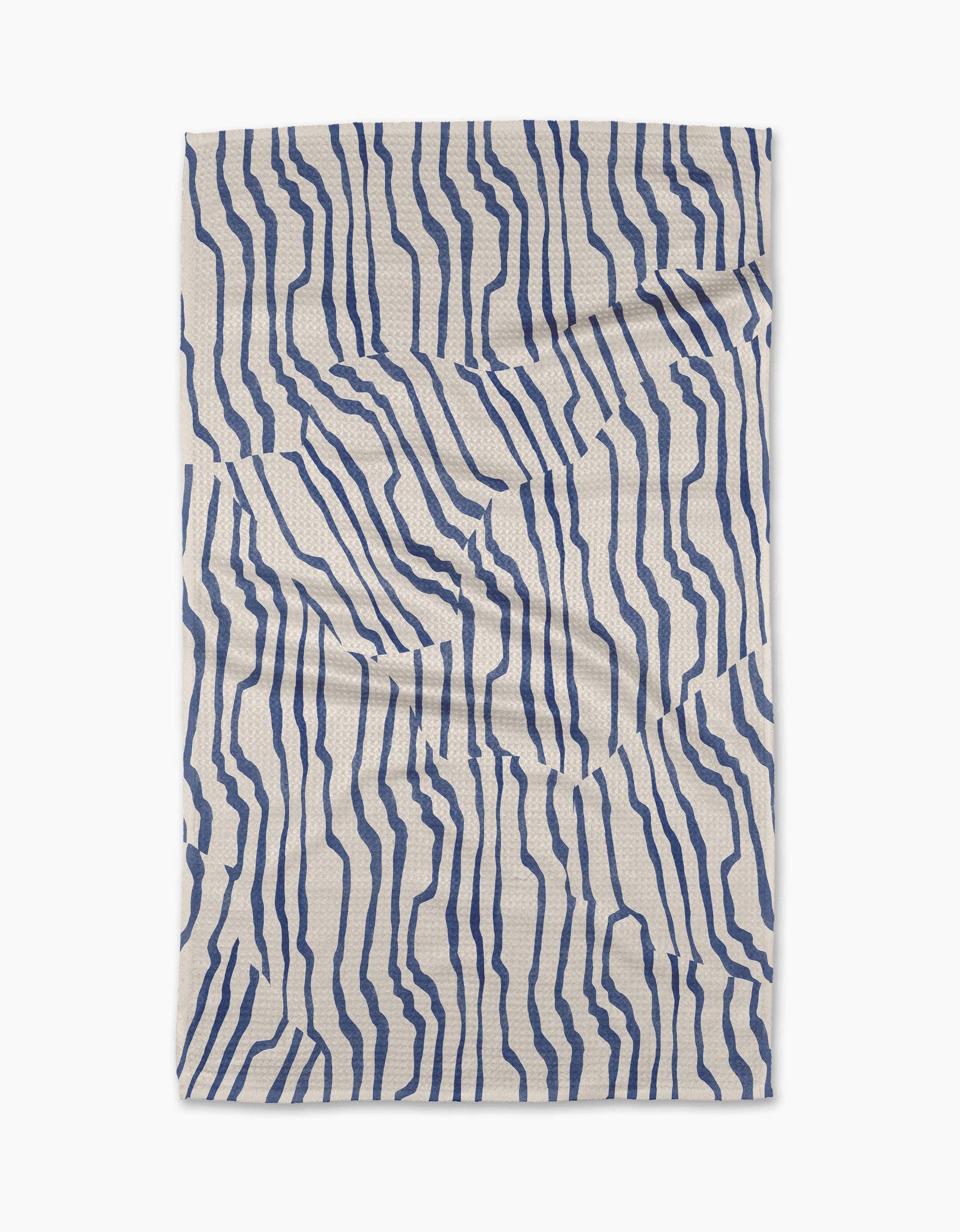 Stripe Funk Grounds Blue Tea Towel