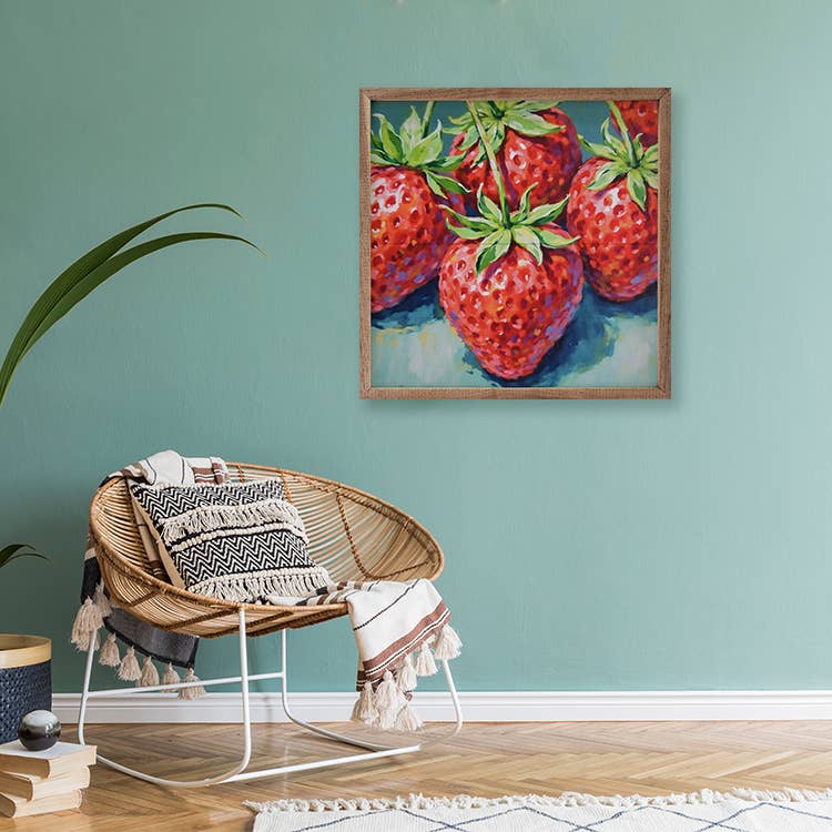 Bright Summer Strawberries: 8x8