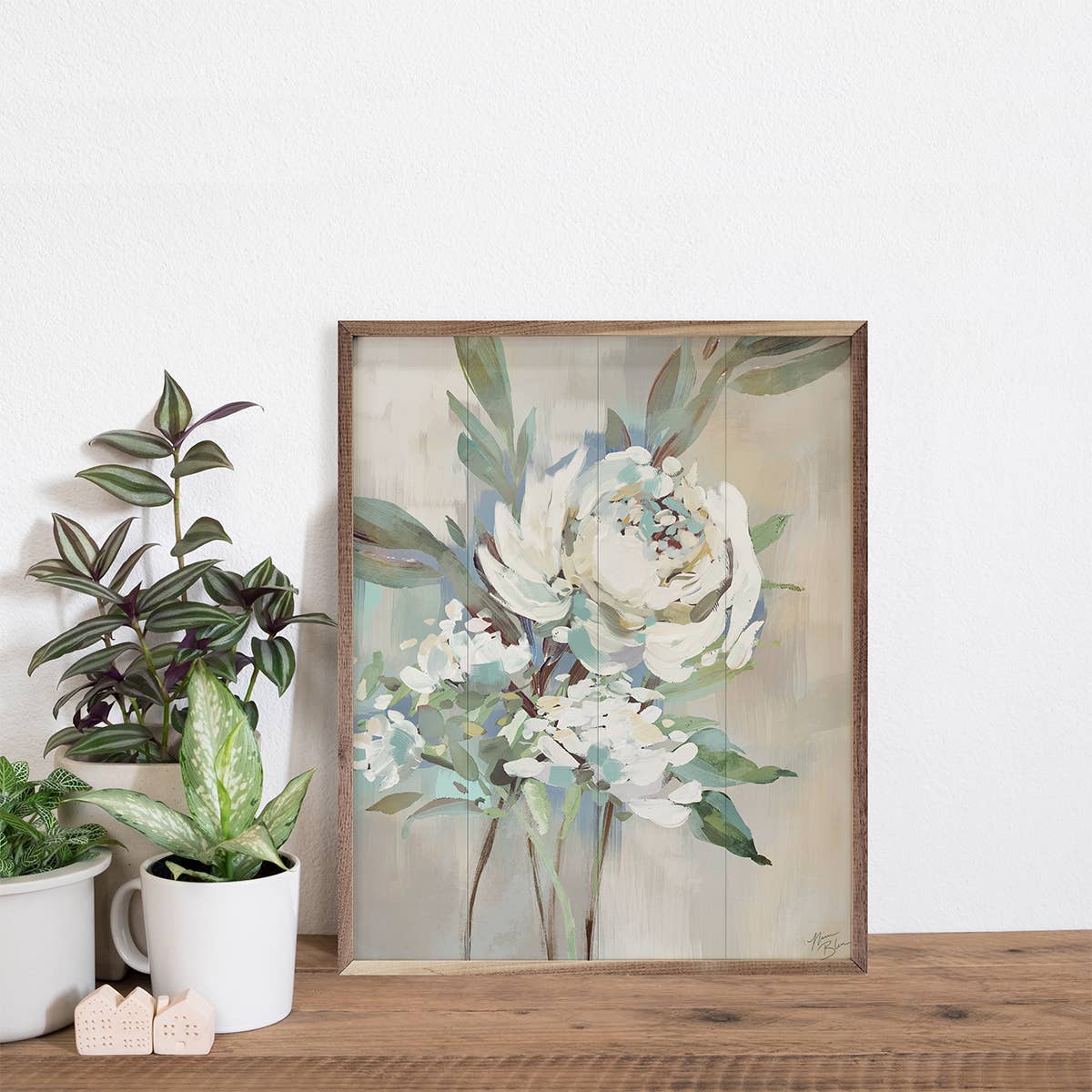Antique Rose 1 By Nina Blue: 8 x 10 x 1.5