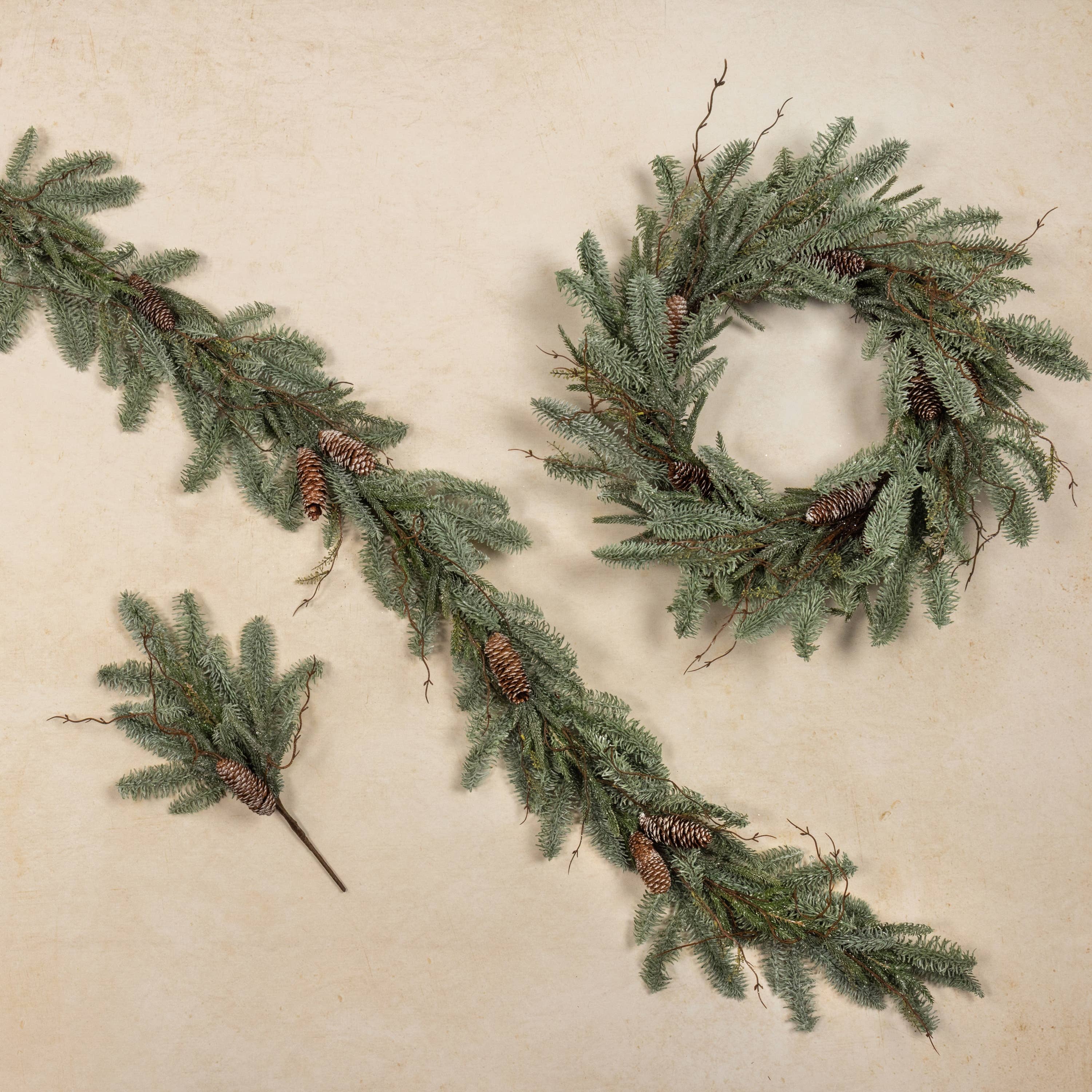 6' ICY HEMLOCK & PINE GARLAND