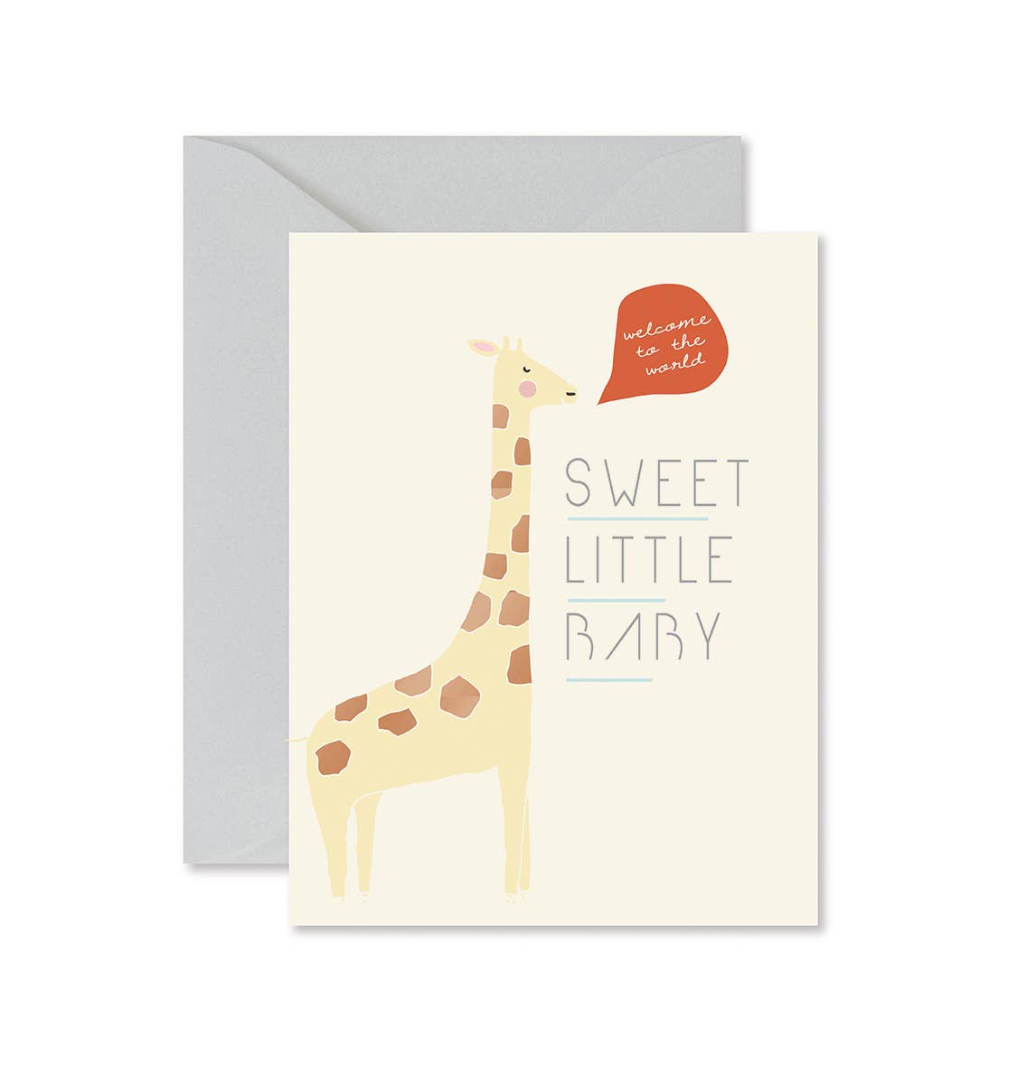 Sweet Little Baby Giraffe Greeting Card