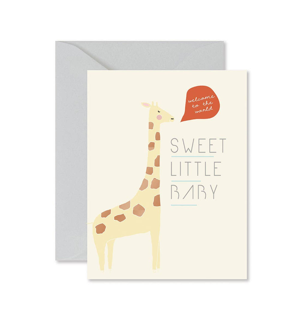 Sweet Little Baby Giraffe Greeting Card