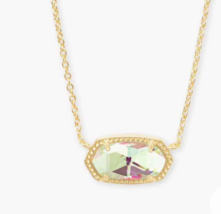 ELISA SHORT PENDANT NECKLACE - Dichroic Glass
