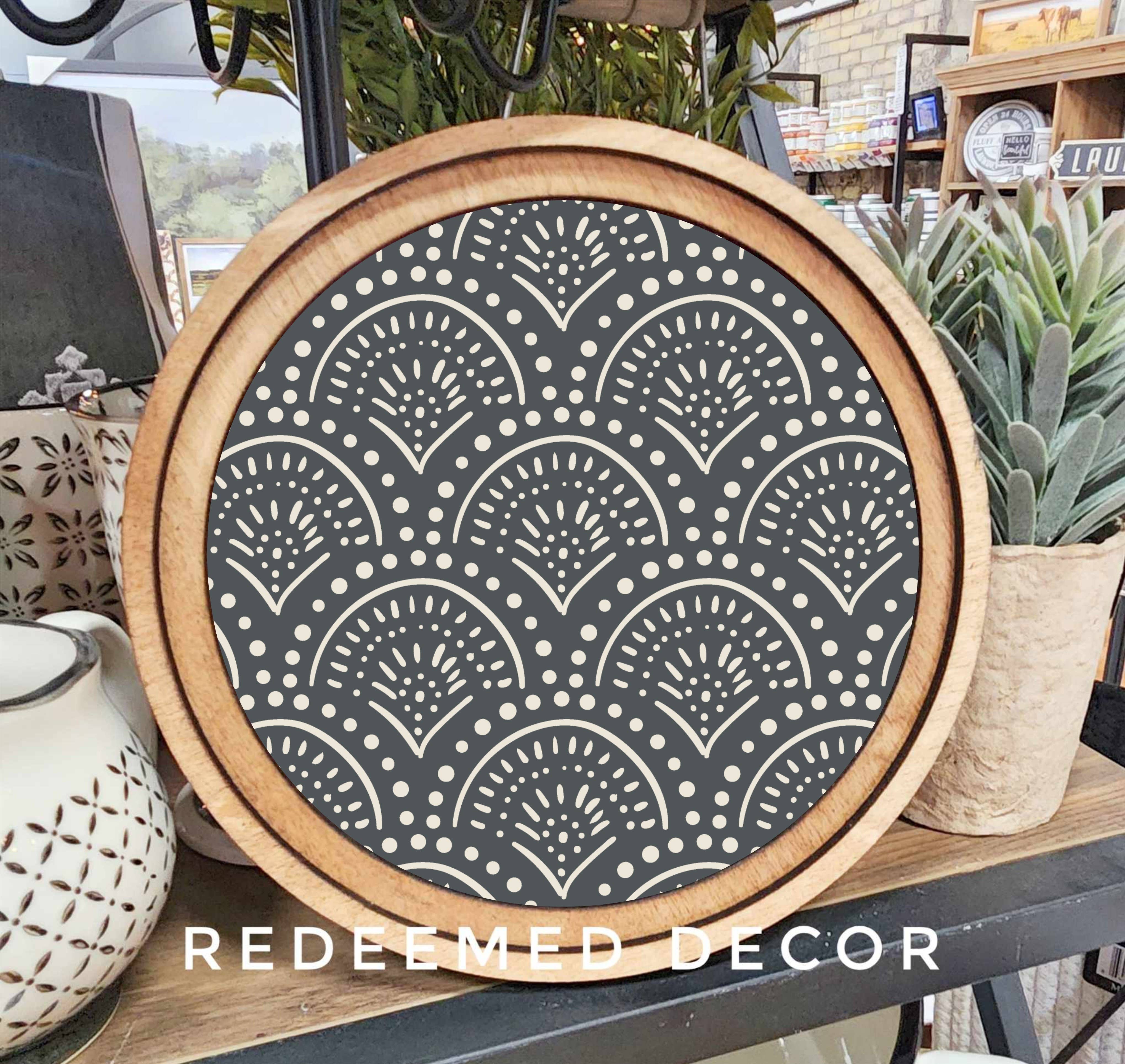 8" Round Arch Pattern Dark Art