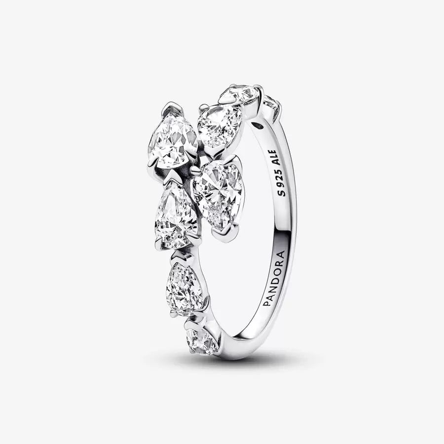 Sparkling Overlapping Band Ring Pandora 193004C01 Red Barn
