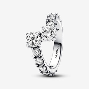 Sparkling Overlapping Band Ring - Pandora - 193149C01