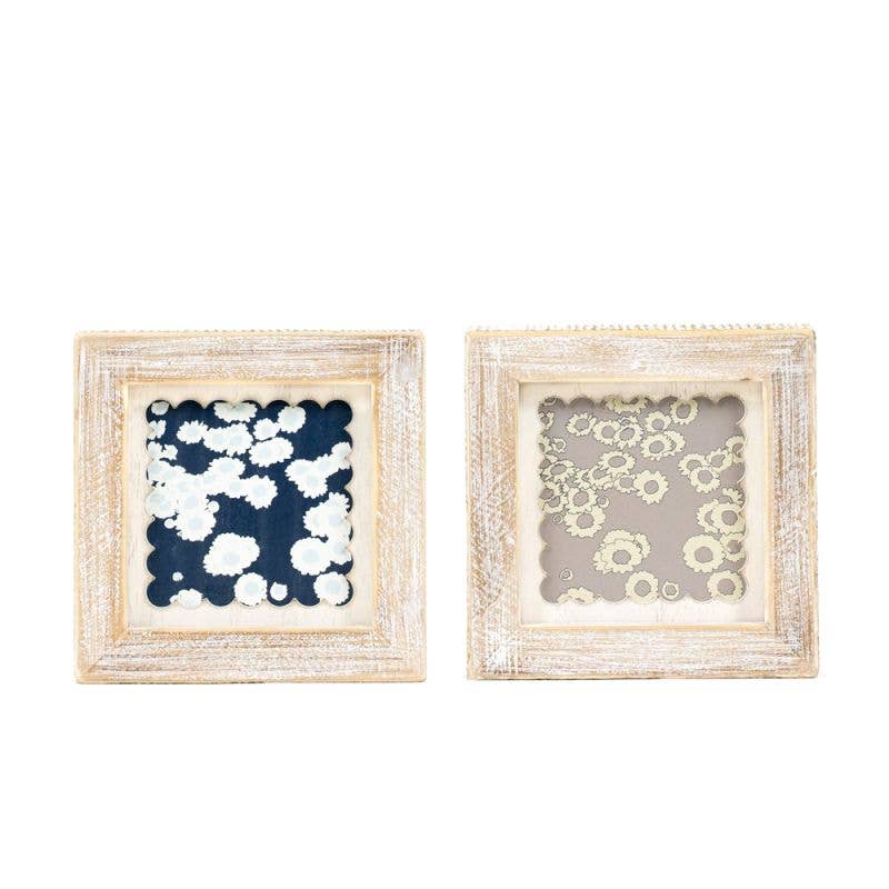 5x5 wood frame sign (DAISIES) 12058 -  Home Decor