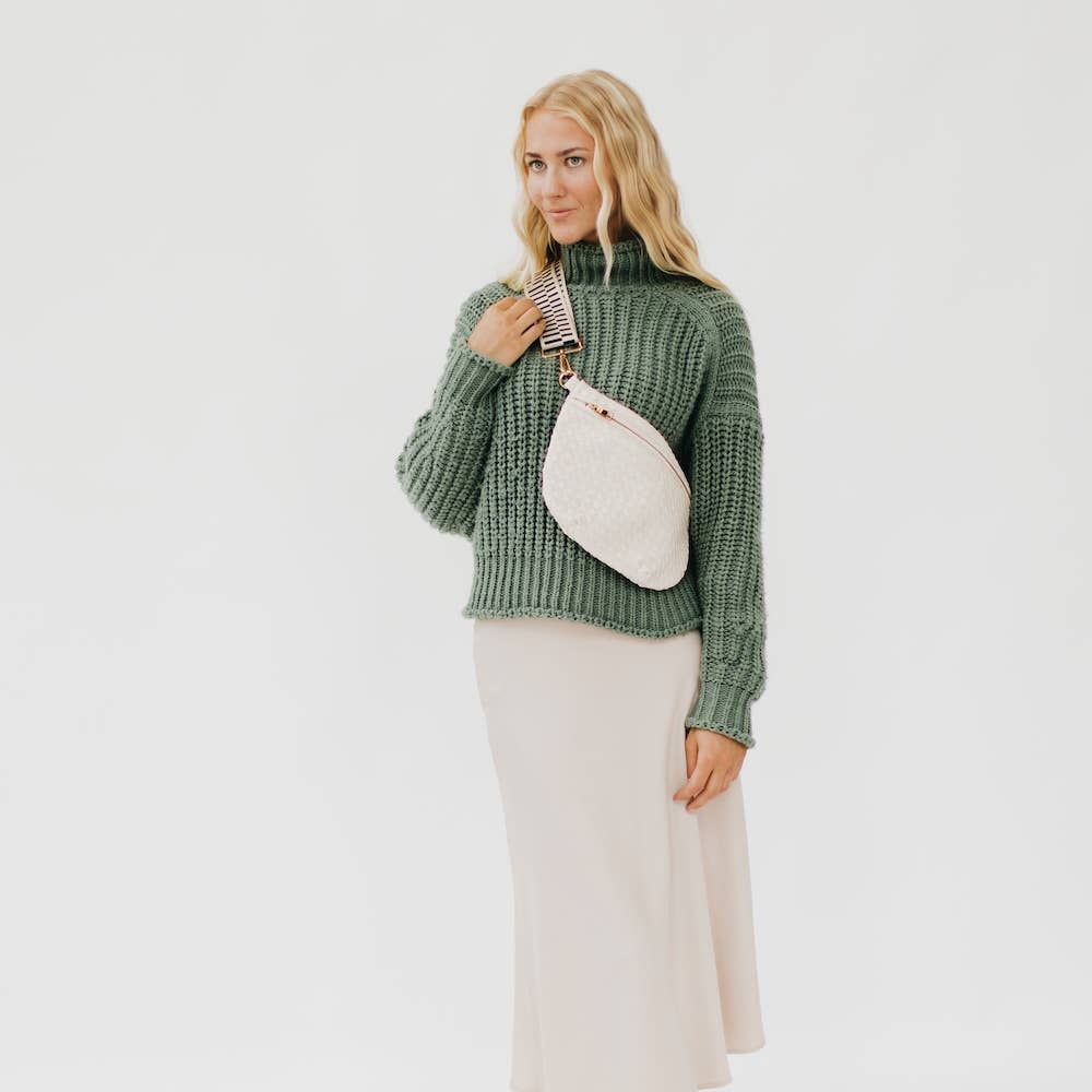 Westlyn Woven Bum Bag *NEW COLORS ADDED*: Woven Checkered Navy