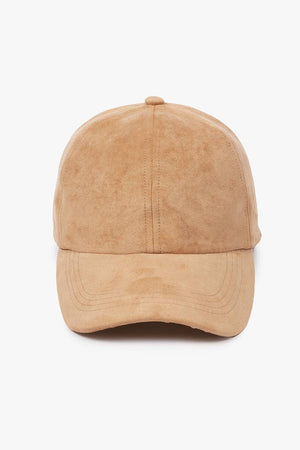 Suede Fall Winter Baseball Cap: Cognac