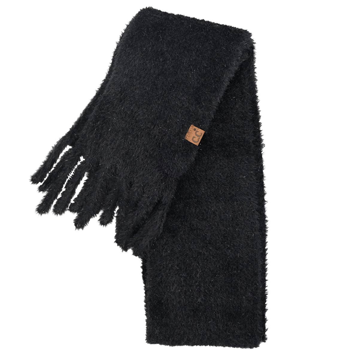 Metallic Eyelash C.C Scarf SFC0118: Black