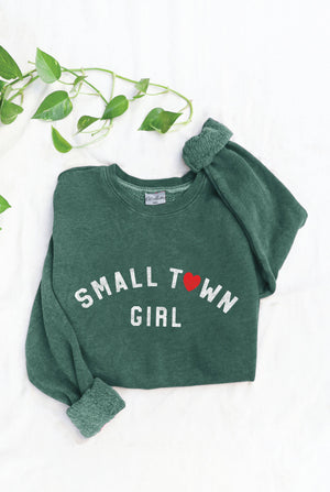 SMALL TOWN GIRL Mineral Graphic Sweatshirt: VINTAGE BLACK / L