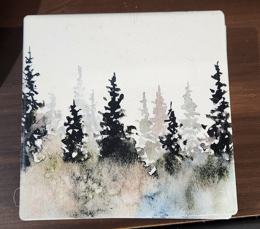 Watercolor Woods Coasters (Set of 4)