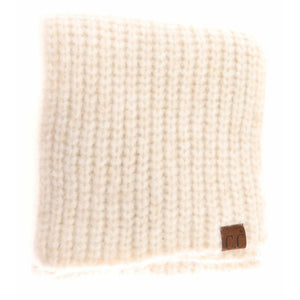 Soft Ribbed Oblong C.C Scarf SF2074: Dk. Grey Multi