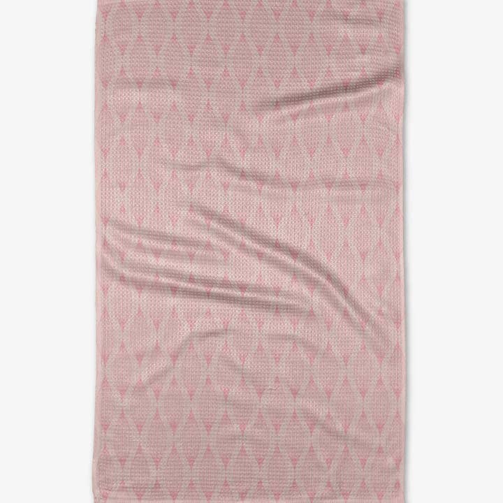Geometry - Patterned in Pink Tea Towel