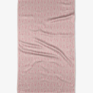 Geometry - Patterned in Pink Tea Towel