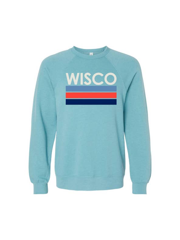 Wisco Pillars Unisex Crewneck - Azul