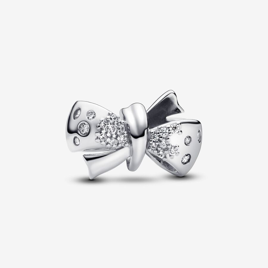 Sparkling bow charm 793442C01