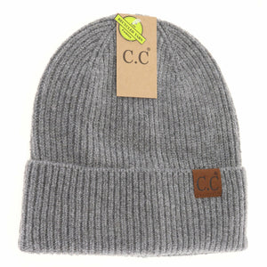 Unisex Soft Ribbed Cuff C.C Beanie HAT2075: Clay