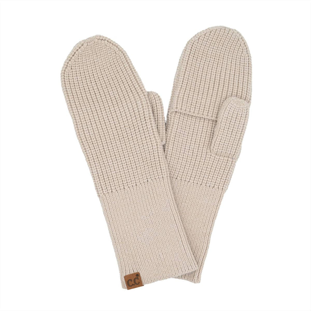 Open Slit C.C Mittens MTC0078: Beige
