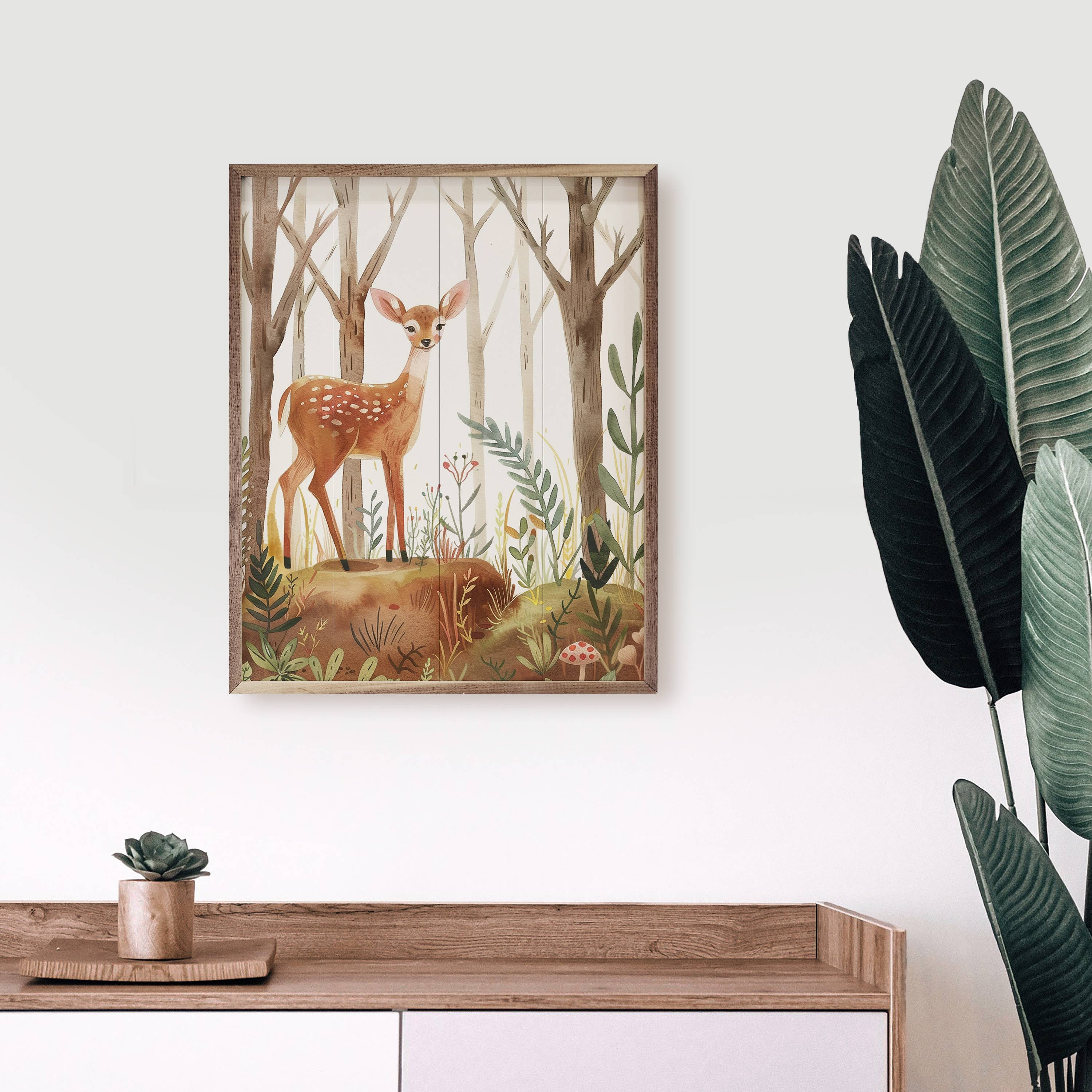 Woodland Animal Deer: 8 x 10 x 1.5