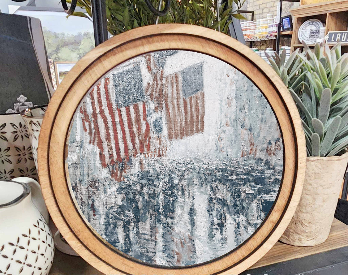 8" Round Parade Flags Art