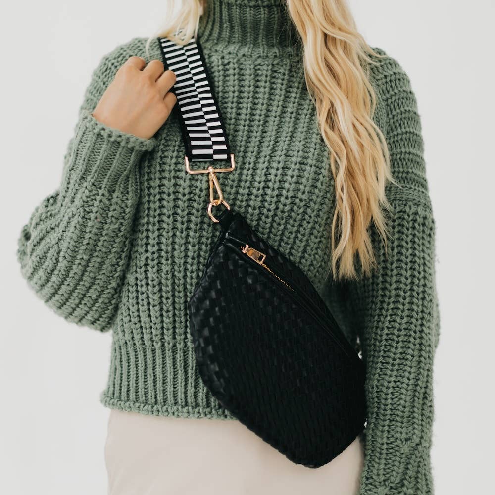 Westlyn Woven Bum Bag *NEW COLORS ADDED*: Woven Checkered Navy